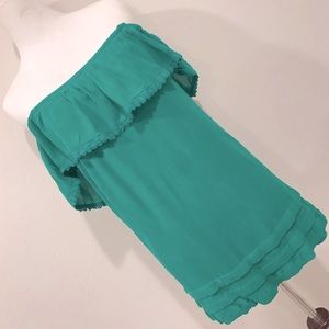Forever 21 Turquoise Off the Shoulder Mini Dress💚